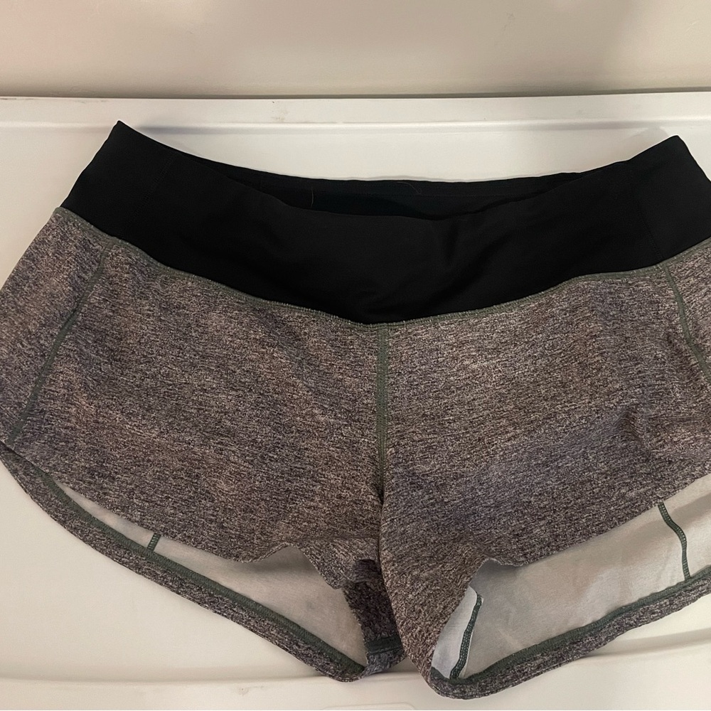 Lululemon Athletica Black and Gray Athletic Shorts